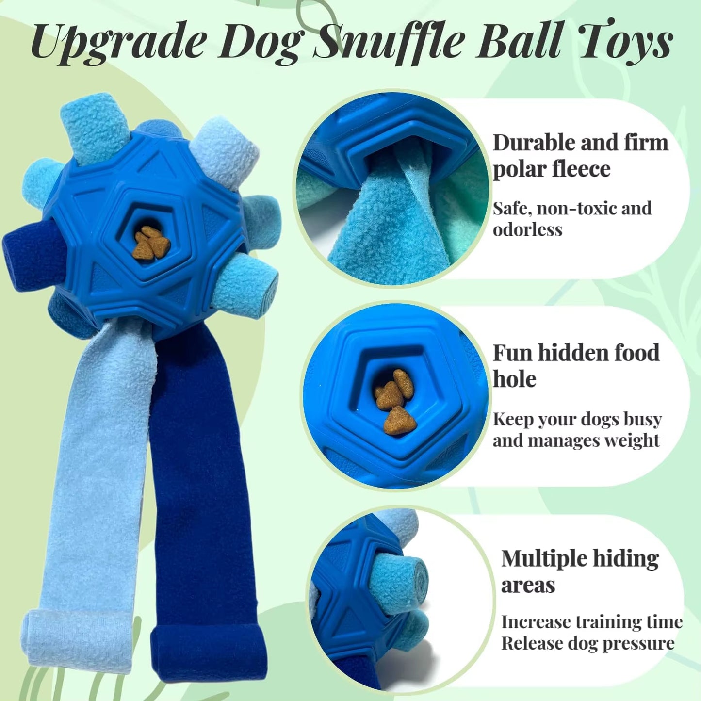 Premium Snuffle Ball for Dogs - Durable Interactive Foraging Toy and Treat Dispenser, Ideal Slow Feeder for Puppies