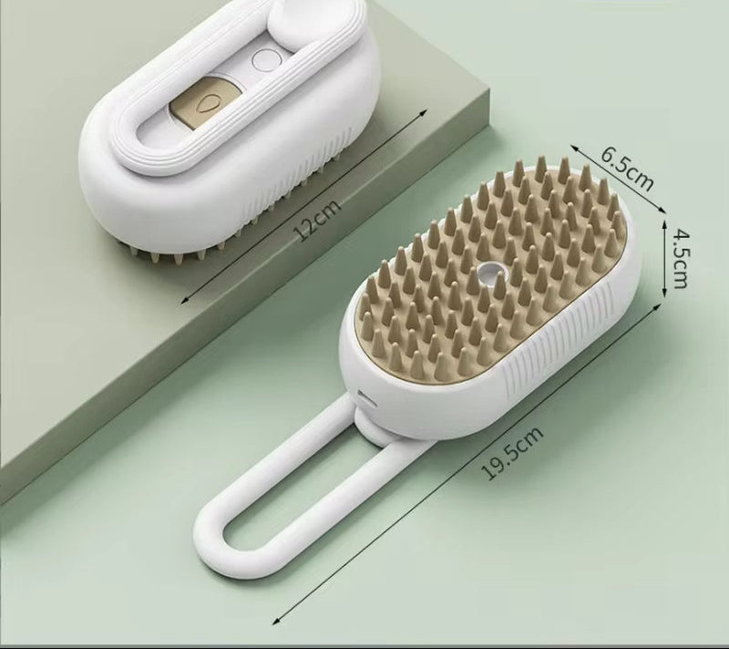 Electric Pet Grooming Comb with Spray Function for Cats and Dogs - One-Button Hair Removal and Massage Brush
