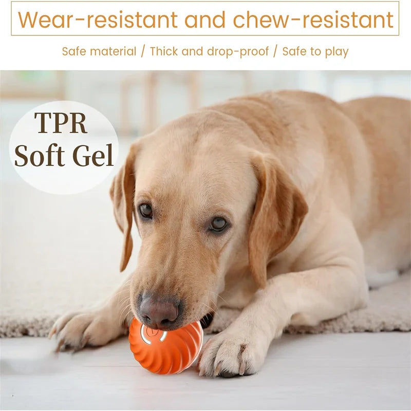 Interactive Electronic Dog Toy Ball - Automatic USB Rechargeable Moving and Bouncing Ball for Puppies and Cats - Ideal Birthday Gift