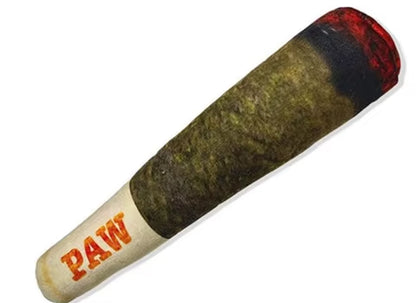 Interactive Plush Dog Toy - Cigar Design Squeaky Chew Toy for Small to Medium Dogs