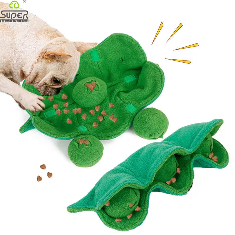 Interactive Plush Snuffle Ball Dog Toy with Squeaker and Treat Dispenser - IQ Puzzle Stress Reliever for Puppies