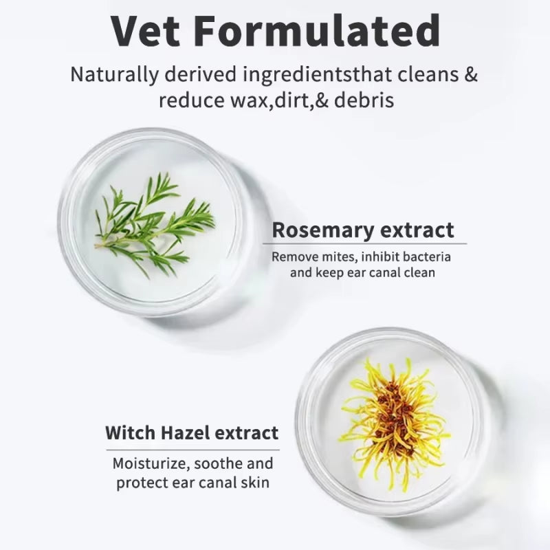 Disposable Pet Ear Cleaning Wipes with Finger Covers for Convenient Ear Care and Mite Removal in Dogs