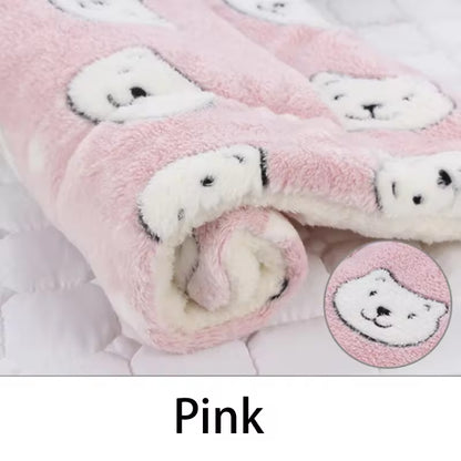 Flannel Pet Sleeping Mat - Cozy Dog Bed and Cat Litter Cushion for All Sizes, Ideal for Winter Use