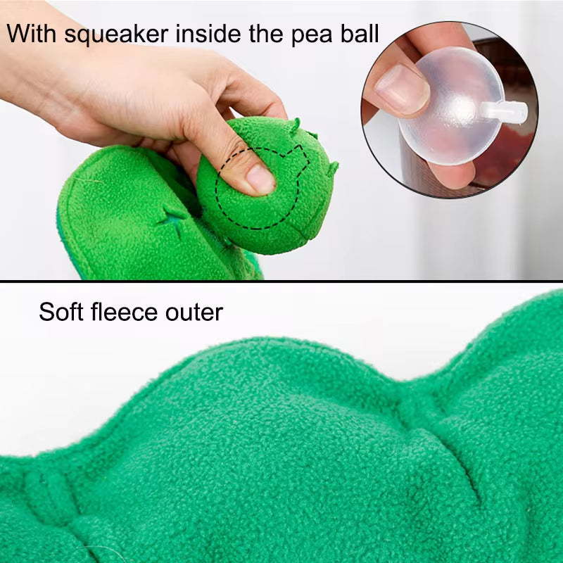 Interactive Plush Snuffle Ball Dog Toy with Squeaker and Treat Dispenser - IQ Puzzle Stress Reliever for Puppies