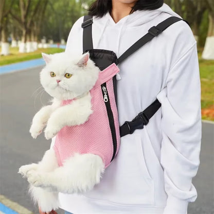 Portable Breathable Pet Travel Tote Backpack for Cats and Dogs - Shoulder Carry Outdoor Travel Set