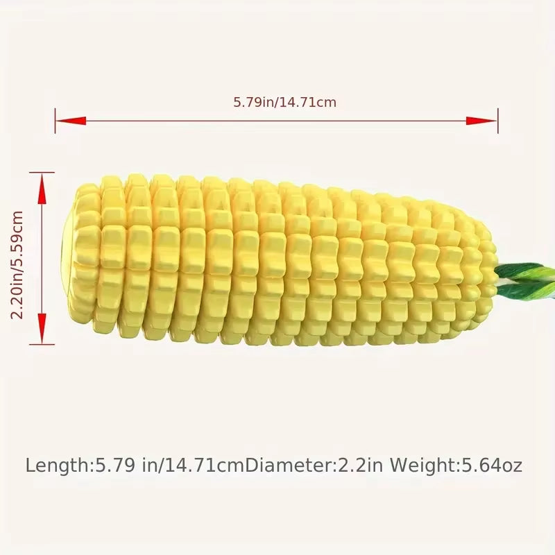 Durable Interactive Dog Chew Toys for Aggressive Chewers, Squeaky Corn Stick for Puppies and Large Dogs