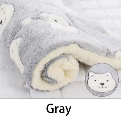 Flannel Pet Sleeping Mat - Cozy Dog Bed and Cat Litter Cushion for All Sizes, Ideal for Winter Use