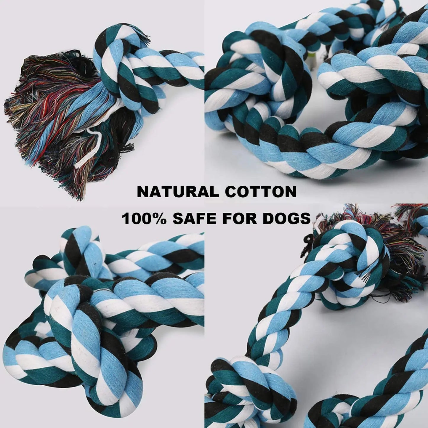 Durable Cotton Rope Dog Bite Toys for Dental Cleaning and Oral Health