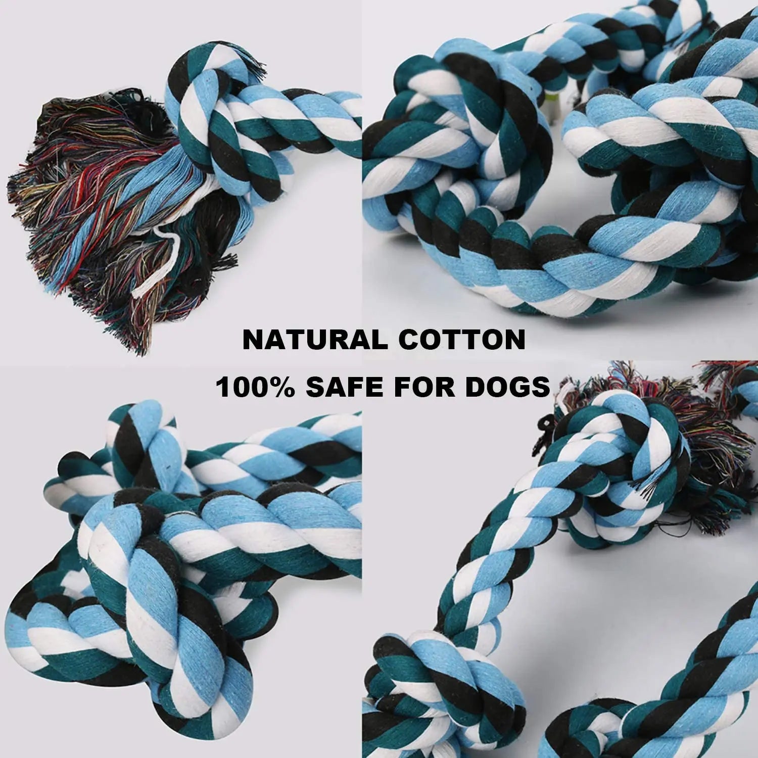 Durable Cotton Rope Dog Bite Toys for Dental Cleaning and Oral Health
