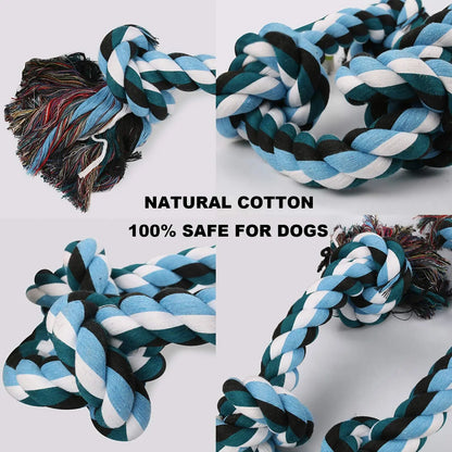 Durable Cotton Rope Dog Bite Toys for Dental Cleaning and Oral Health