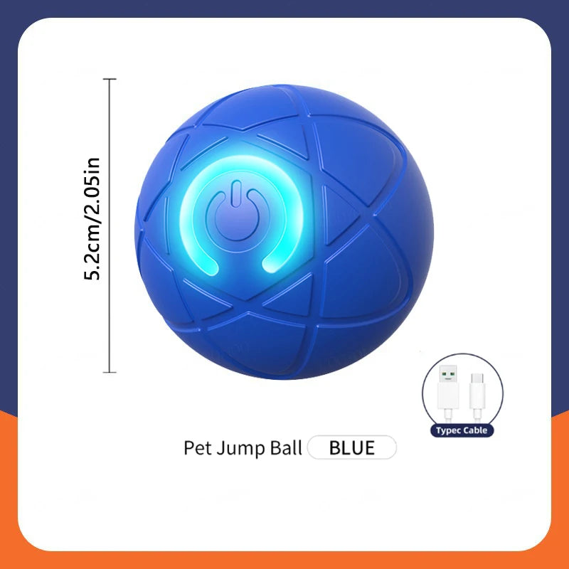 Interactive Electronic Dog Toy Ball - Automatic USB Rechargeable Moving and Bouncing Ball for Puppies and Cats - Ideal Birthday Gift
