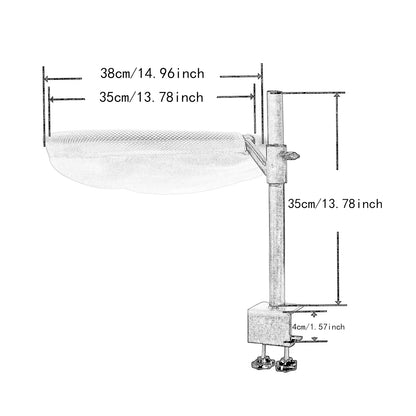 Modern Cat Bed for Desk with 2 Washable Mats - 360-Degree Rotatable Indoor Perch for Living Room Furniture