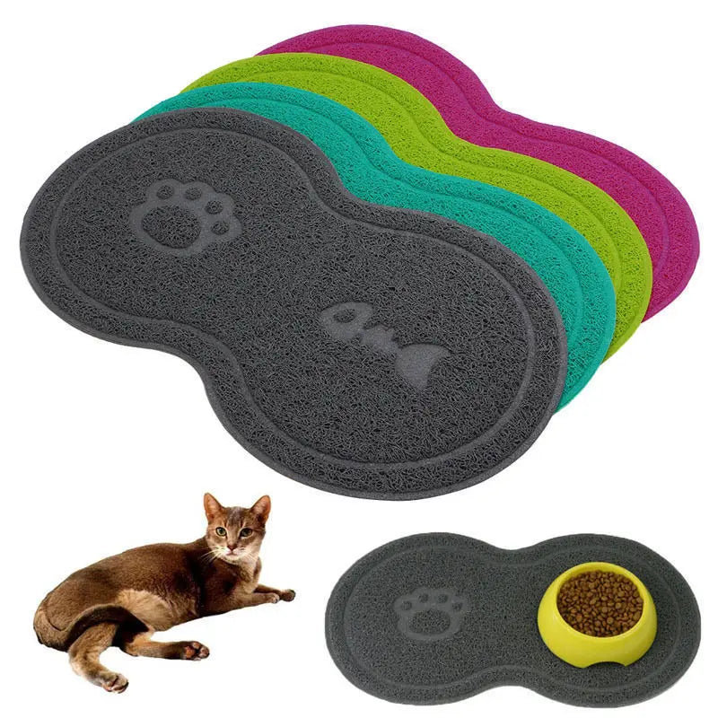 Pet Mat for Cats and Dogs - Non-Slip Litter and Food Placement Pad - Stylish Pet Accessory