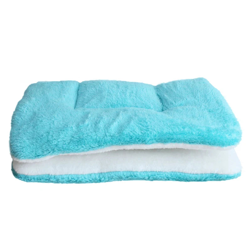 Thickened Fleece Dog and Cat Bed Mat - Washable Cushion Rug for Home Comfort