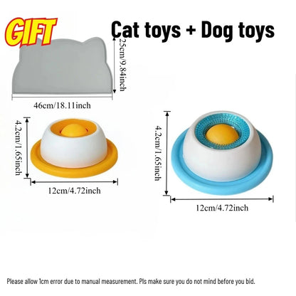 Interactive Dog and Cat Lick Mat Slow Feeder - Stimulation Toy and Dental Care Bowl