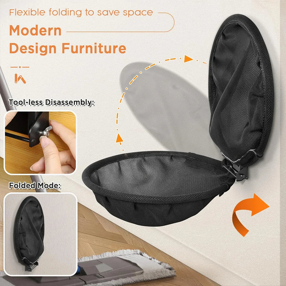 Wall-Mounted Foldable Cat Hammock - Durable and Breathable Bed for Sleeping, Playing, and Resting