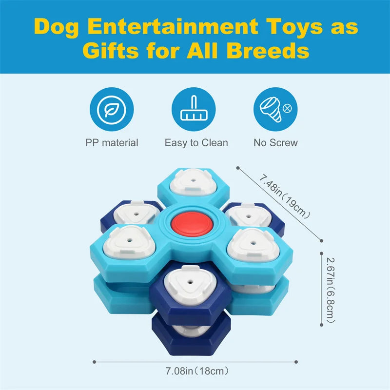 Interactive Dog Puzzle Toys for Training and Feeding - Slow Feed Tray for Pet Enrichment