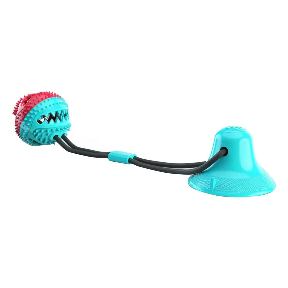 Interactive Dog Chew Toys for Aggressive Chewers - Suction Cup Teething Rope and Puzzle Treat Dispensing Ball