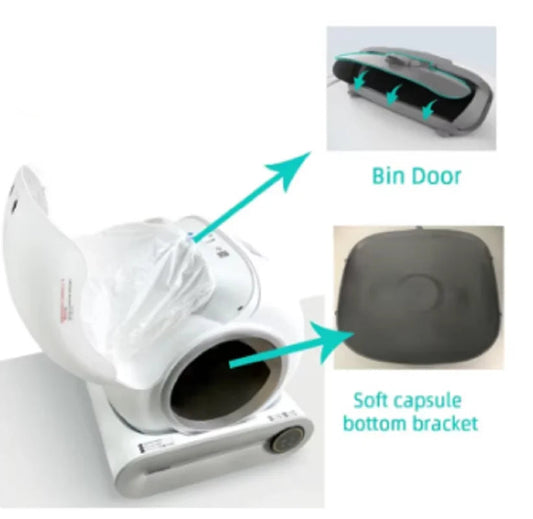 Tonepie Automatic Cat Litter Box Accessories - Litter Baffle, Sand Barrier, Bin Door Pad, and Smart Cat Litter Tray Components
