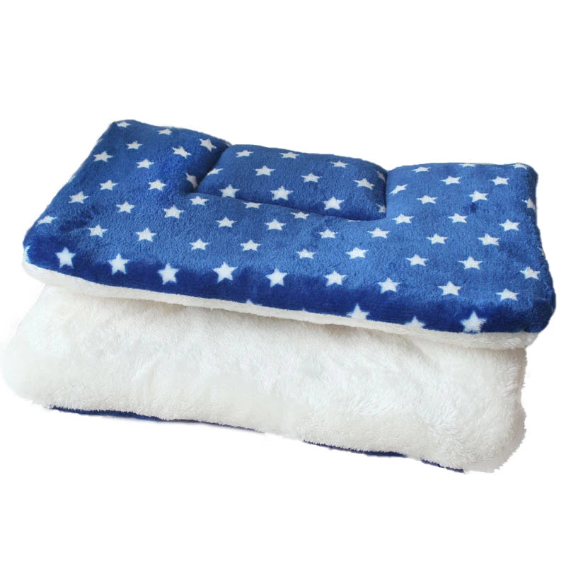 Thickened Fleece Dog and Cat Bed Mat - Washable Cushion Rug for Home Comfort