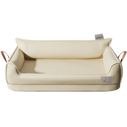 Premium Leather Soft Plush Donut Dog Bed - Cozy Rectangular Mat for Small to Extra Extra Large Dogs