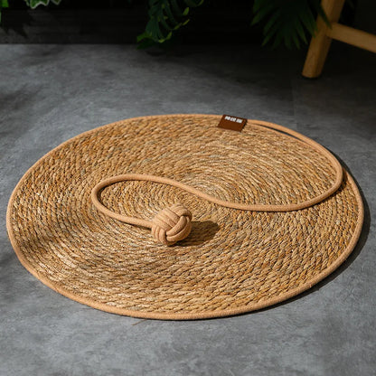 Rattan Cat Scratcher Mat - Nail Sharpening Board for Cats, Furniture Protector and Scratching Post