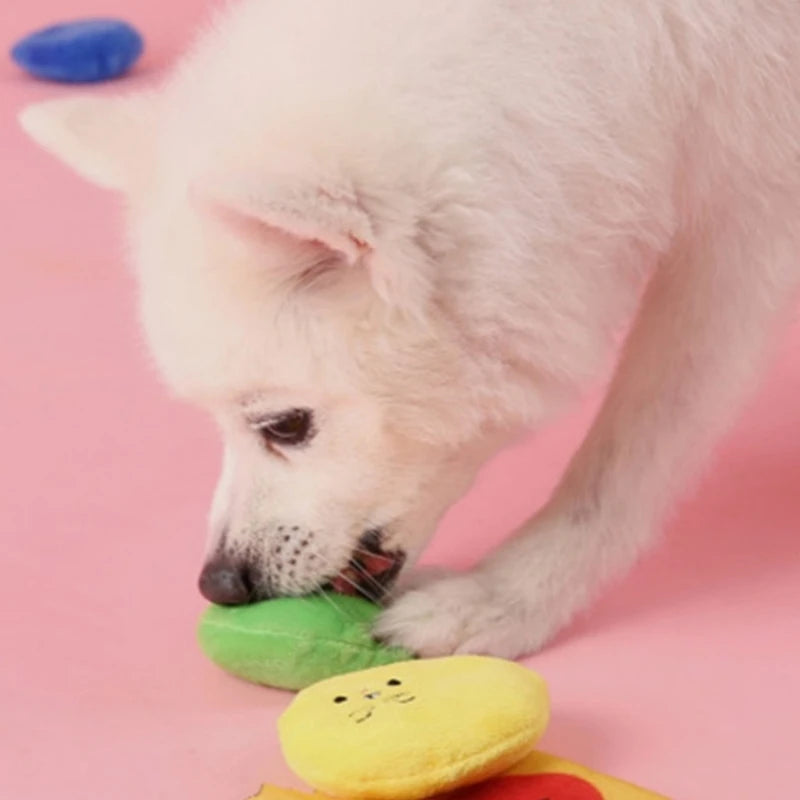 Natural Foraging Skills Dog Toys - Slow Feeder Chew Toys for Training and Stress Relief with Cloth Strip Food Hiding Design