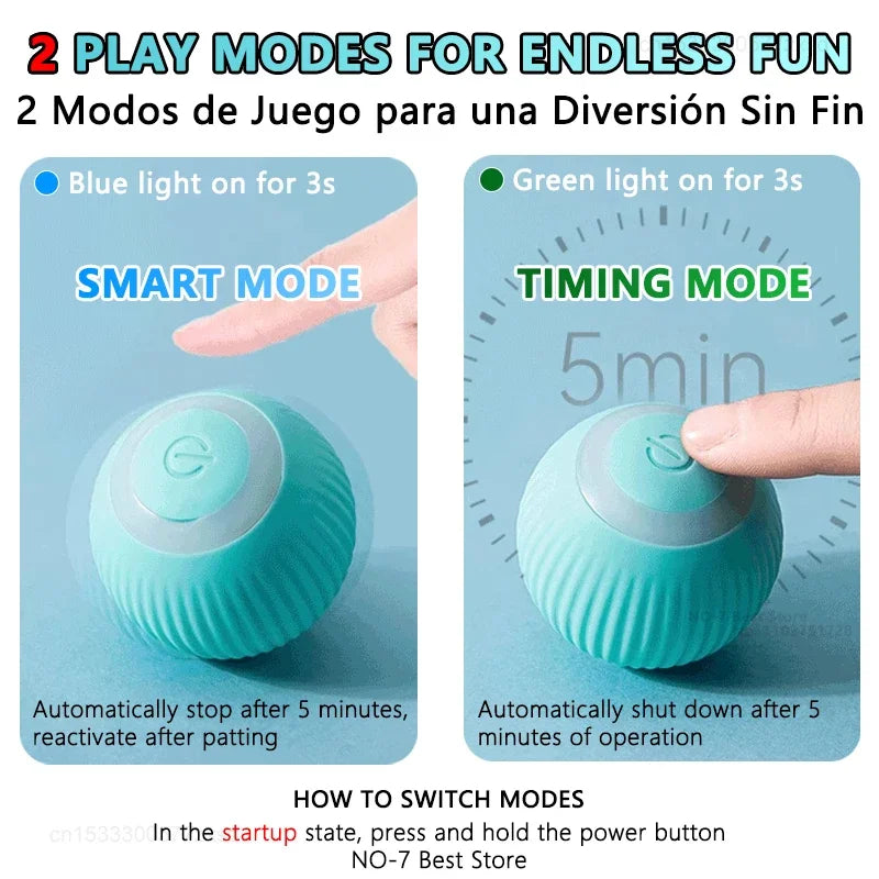 Smart Interactive Cat Toy - Automatic Rolling Ball for Indoor Play
