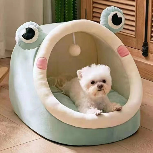 Luxury Cozy Cat Bed for Pets - Soft Washable Lounger and Tent for Kittens and Small Dogs