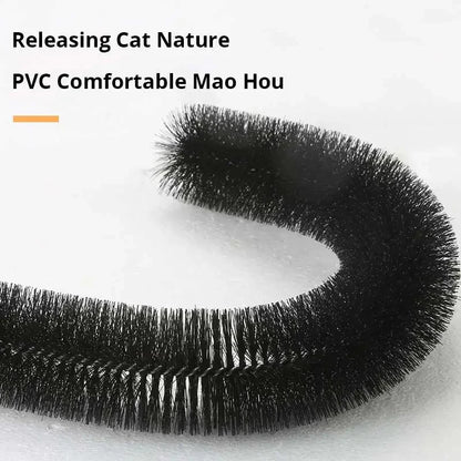Interactive Cat Grooming Arch with Massage Brush and Scratching Pad