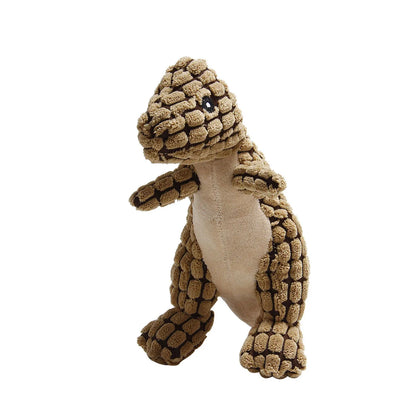 Durable Plush Dinosaur Dog Chew Toys for Small, Medium, and Large Dogs
