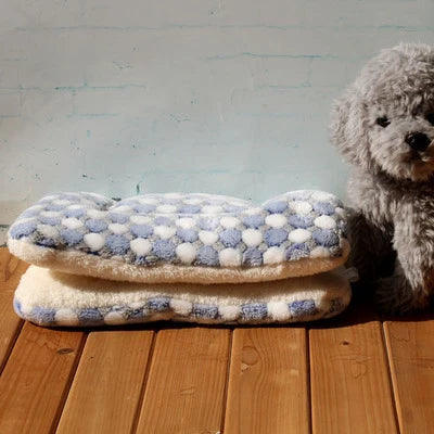 Thickened Fleece Dog and Cat Bed Mat - Washable Cushion Rug for Home Comfort