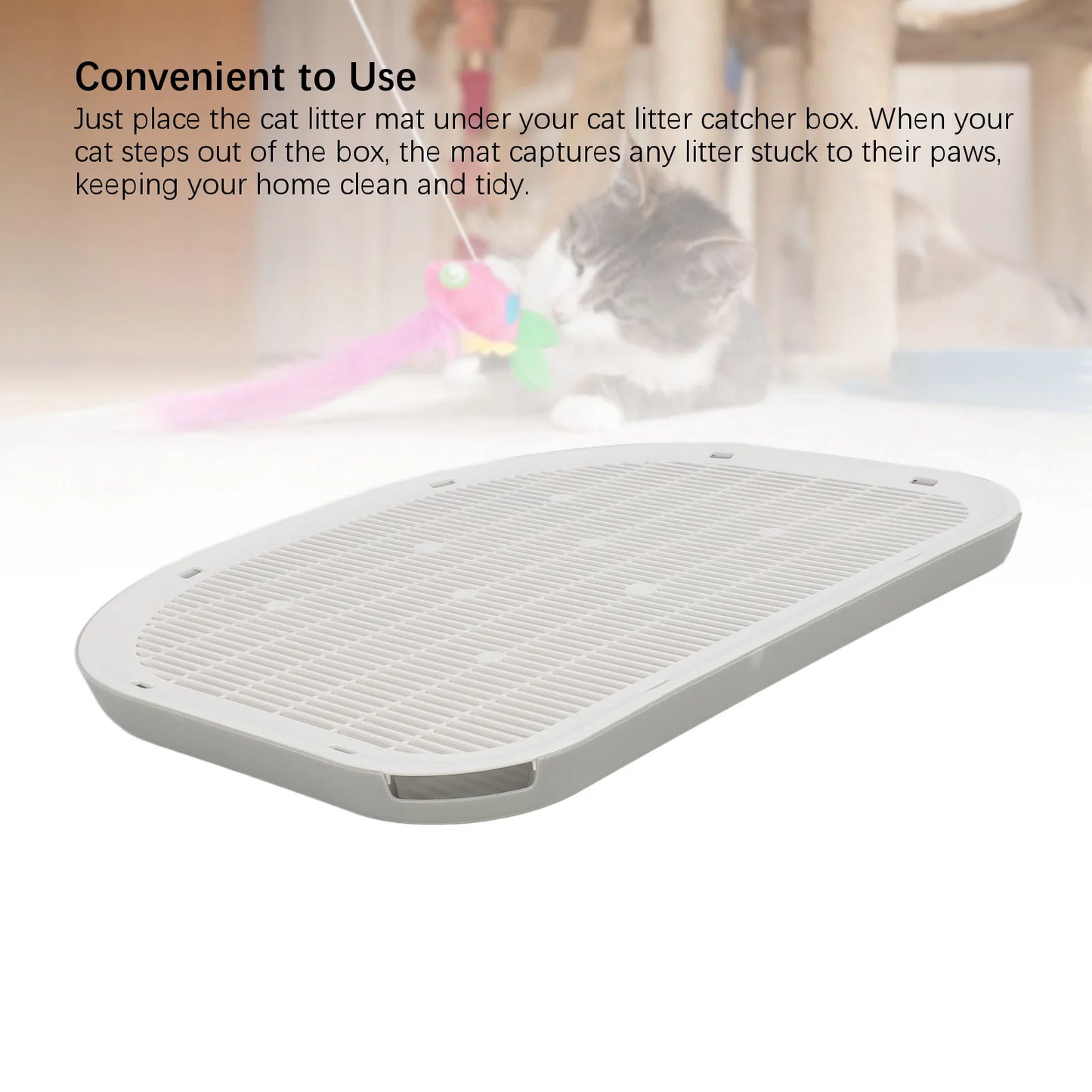 Waterproof Cat Litter Mat - Durable, Anti-Slip, Leakage Resistant and Easy to Clean Trapping Solution for Home