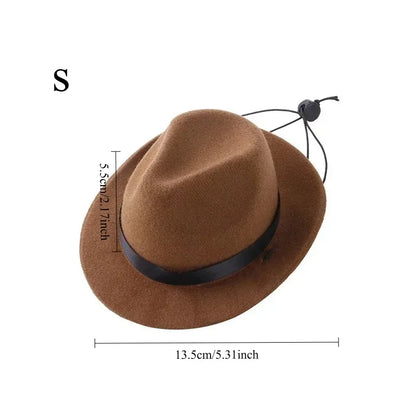 Western Cowboy Hat for Pets - Stylish Halloween Outdoor Cap for Dogs and Cats, Retro Photo Prop and Decorative Accessory