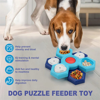 Interactive Dog Puzzle Toys for Training and Feeding - Slow Feed Tray for Pet Enrichment