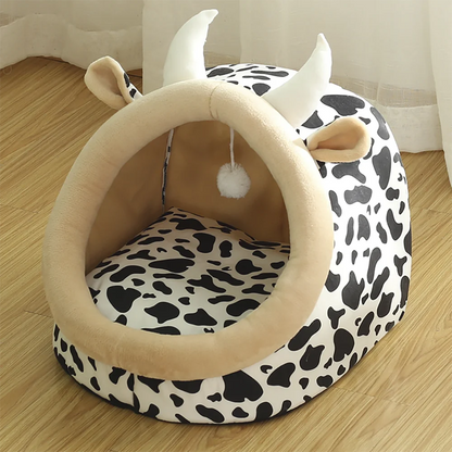 Luxury Cozy Cat Bed for Pets - Soft Washable Lounger and Tent for Kittens and Small Dogs