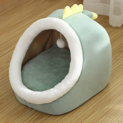 Luxury Cozy Cat Bed for Pets - Soft Washable Lounger and Tent for Kittens and Small Dogs