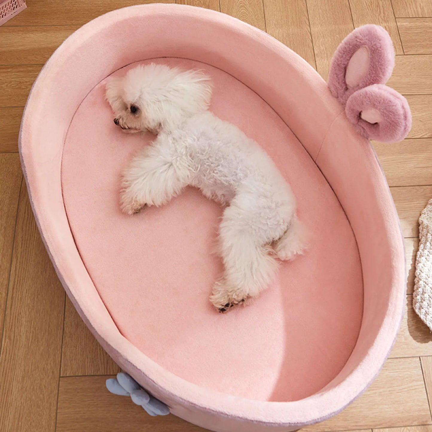 Detachable and Washable Pet Bed - Soft, Comfortable Sleeping Solution for Dogs and Cats, Suitable for All Seasons