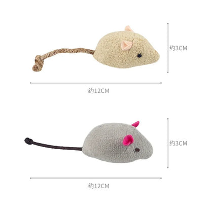 Durable Interactive Plush Rat and Cat Toys for Small Breeds - Safe for Indoor Play