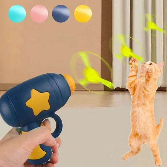 Interactive Flying Disc Toy for Cats - Engaging Pet Training Game for Kittens