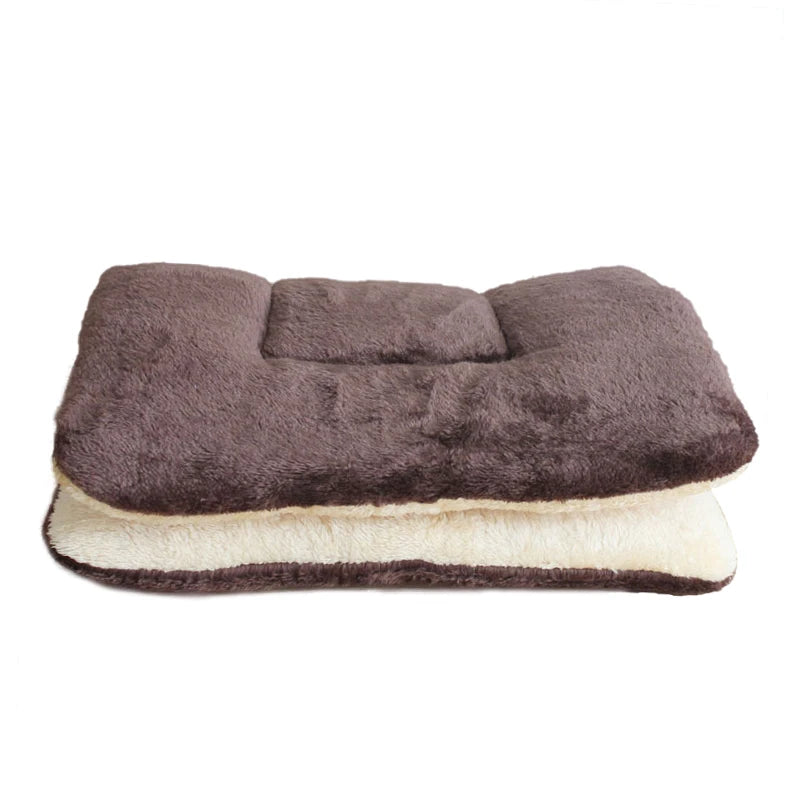Thickened Fleece Dog and Cat Bed Mat - Washable Cushion Rug for Home Comfort