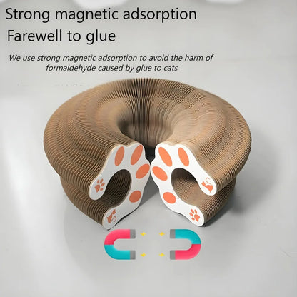 Cat Scratching Board and Interactive Toy - Foldable Recyclable Accordion Cardboard for Indoor Use