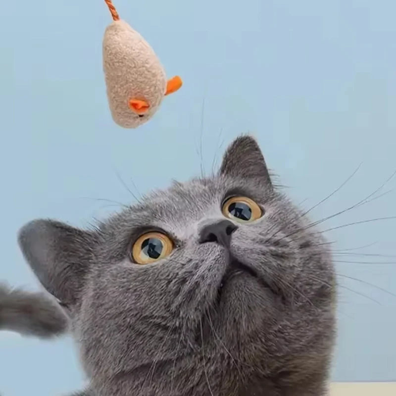 Interactive Plush Rat and Cat Toys Set (3/7 Pieces) - Durable Linen for Safe Indoor Play