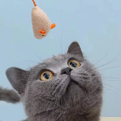 Interactive Plush Rat and Cat Toys Set (3/7 Pieces) - Durable Linen for Safe Indoor Play