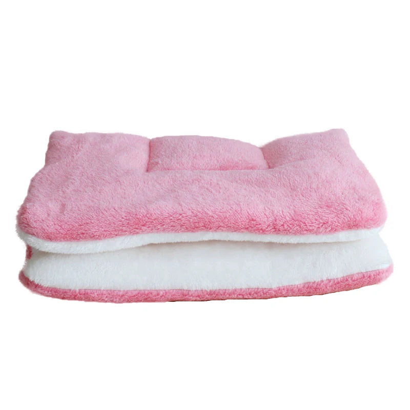 Thickened Fleece Dog and Cat Bed Mat - Washable Cushion Rug for Home Comfort