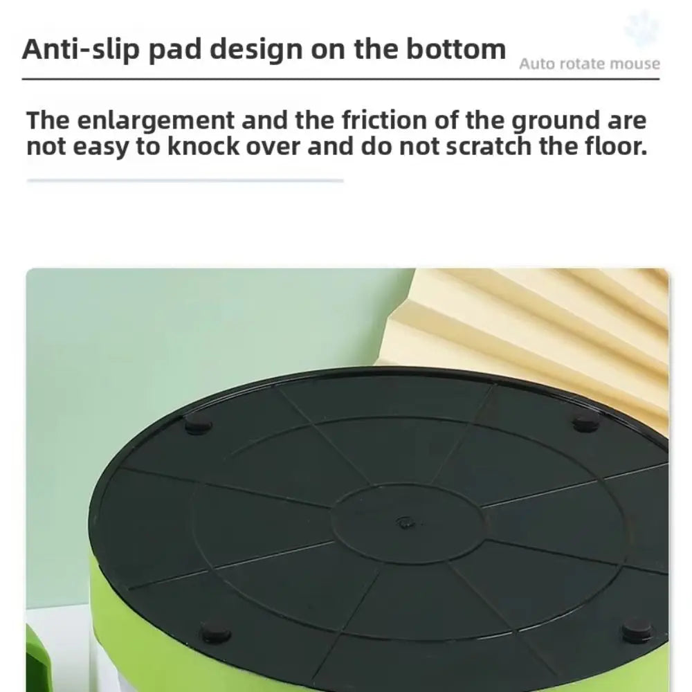 Interactive Cat Turntable Mouse Toy with Scratching Board and Rotating Teaser for Kittens