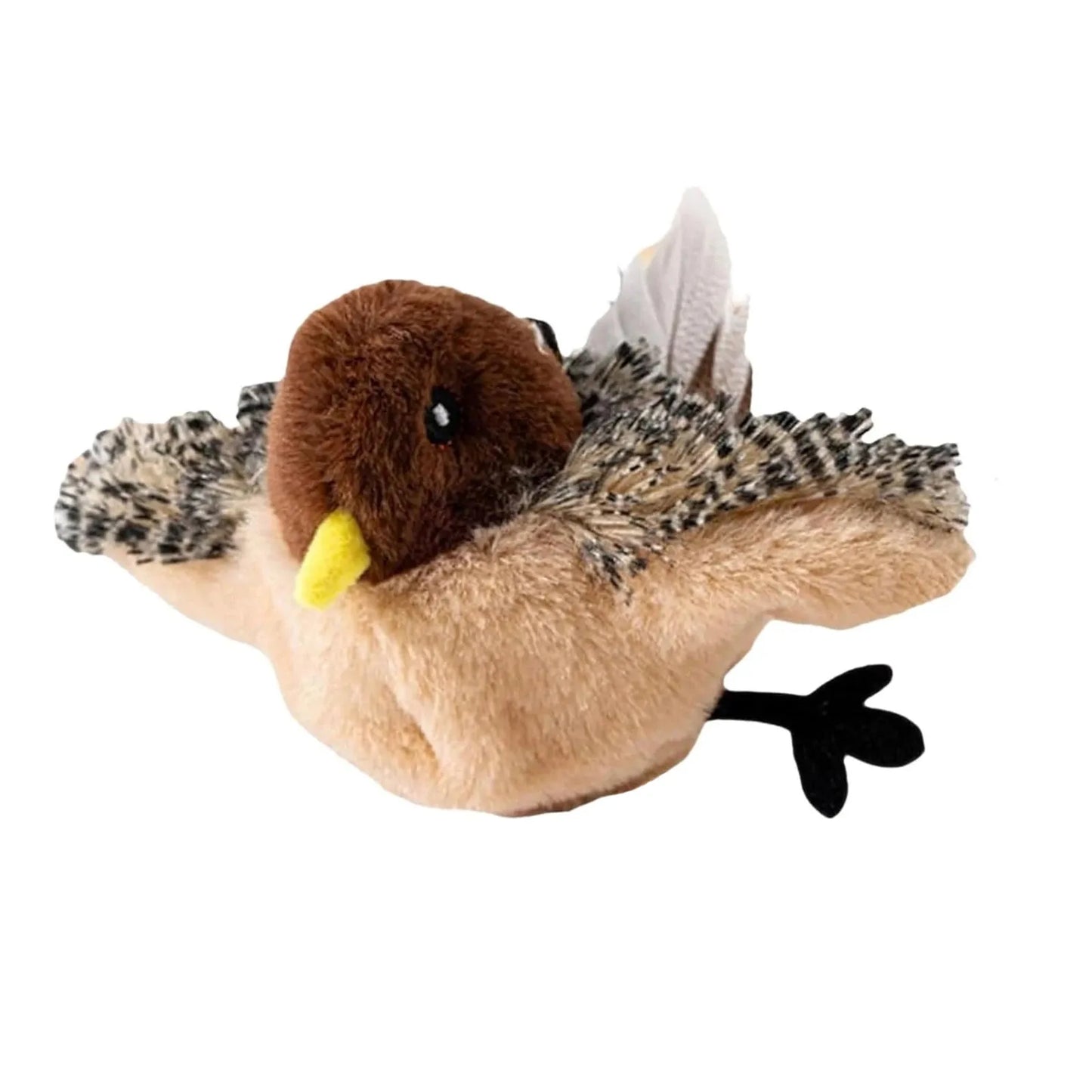 Interactive Flapping Wings Sparrow Cat Toy with Vivid Chirping Simulation