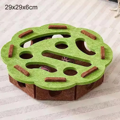 Indoor Sisal Cat Scratching Post - Interactive Exercise and Entertainment Toy for Cats and Kittens