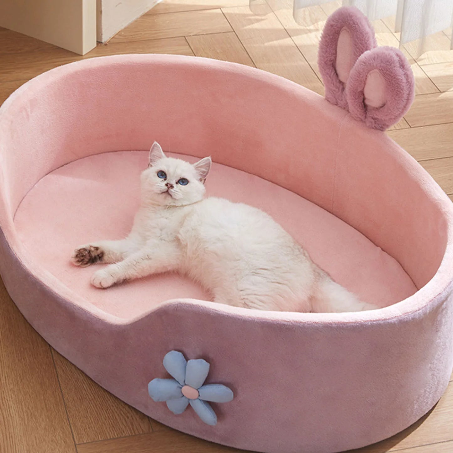 Detachable and Washable Pet Bed - Soft, Comfortable Sleeping Solution for Dogs and Cats, Suitable for All Seasons