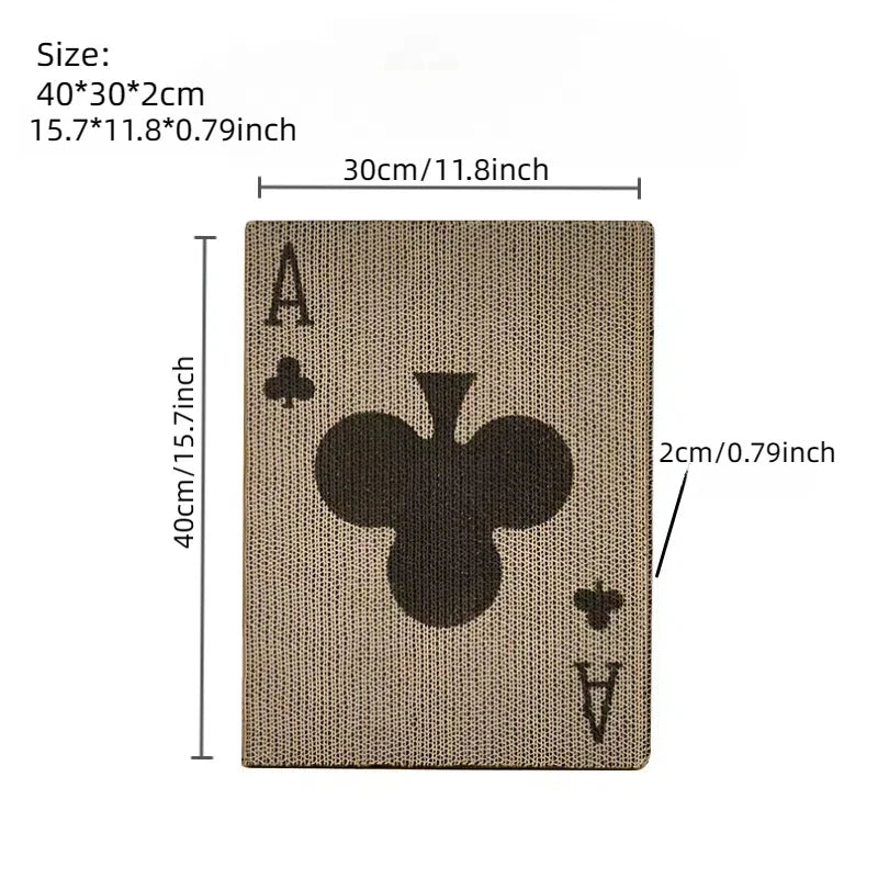 Premium Vertical Cat Scratching Post - Wall-Mounted Corrugated Cardboard Scratch Mat